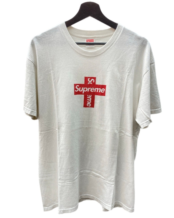 シュプリーム SUPREME Cross Box Logo Tee クロス ボックス ロゴ Tシャツ 白 Tシャツ ロゴ ホワイト Lサイズ 104MT-1495