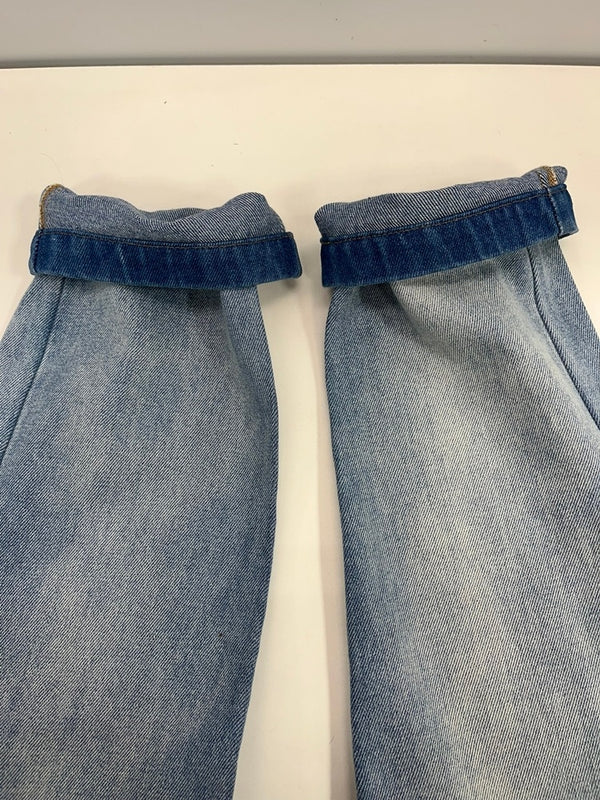 リベンジ REVENGE デニムパンツ インディゴ 刺繍ロゴ y2k 青 デニム ブルー Sサイズ 101MB-760