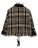 ナインユー NINE9U ツイードジャケット ラメ ジャケット ベージュ 101LT-253