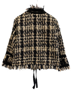 ナインユー NINE9U ツイードジャケット ラメ ジャケット ベージュ 101LT-253