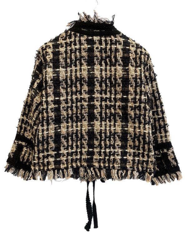 ナインユー NINE9U ツイードジャケット ラメ ジャケット ベージュ 101LT-253