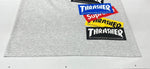 シュプリーム SUPREME × Thrasher スラッシャー Multi Logo L/S Tee マルチ ロゴ ロング スリーブ Tシャツ 長袖 灰 ロンT ロゴ グレー Lサイズ 104MT-1825