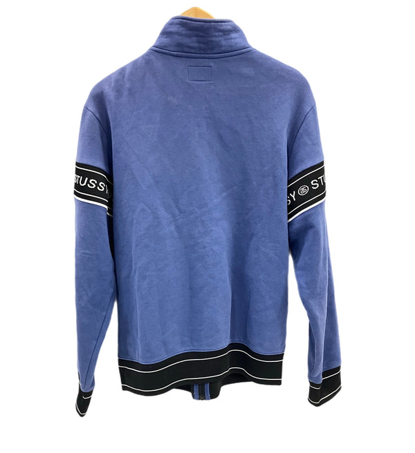 ステューシー STUSSY 16AW Pierre Track JKT ピエール トラックジャケット SSリンク ロゴ リブライン 118189 スウェット ブルー Lサイズ 101MT-5333