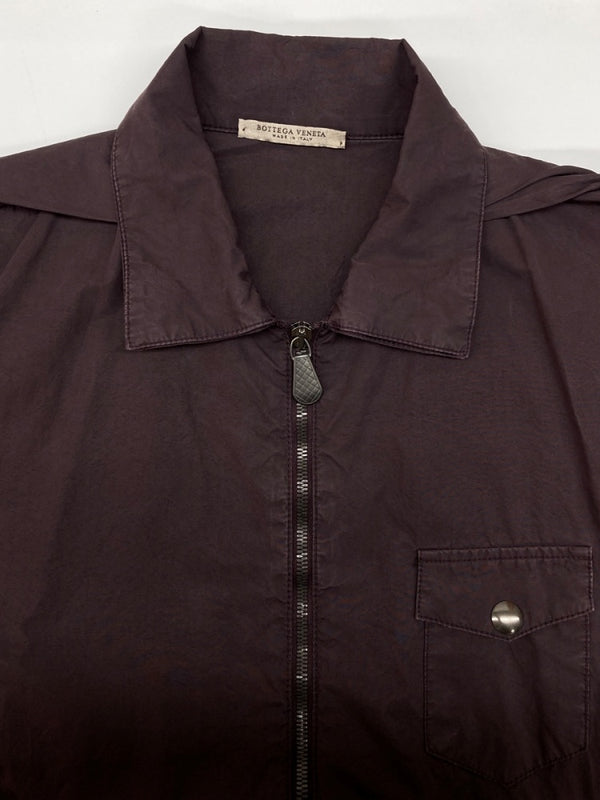 ボッテガヴェネタ BOTTEGA VENETA FULLZIP JACKET フルジップ ジャケット RUNWAY JACKET 薄手 アウター ボルドー 紫 サイズ 48 ジャケット 無地 パープル 104MT-2108