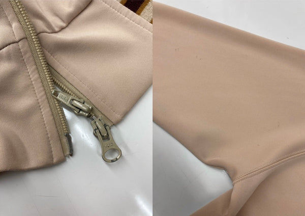 ステュディオ・ダ・ルチザン STUDIO D'ARTISAN TRUCK JACKET DIRTY JEANS トラック ジャケット ダブルジップ 刺繍 ジャージ アウター 薄茶 9879 ジャージ ロゴ ベージュ 2XLサイズ 104MT-1961