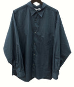 グラフペーパー Graphpaper  Broad L/S Oversized Regular Collar Shirt オーバーサイズ ボックスシルエット 紺 GM234-50001B SIZE1 長袖シャツ 無地 ネイビー 104MT-223