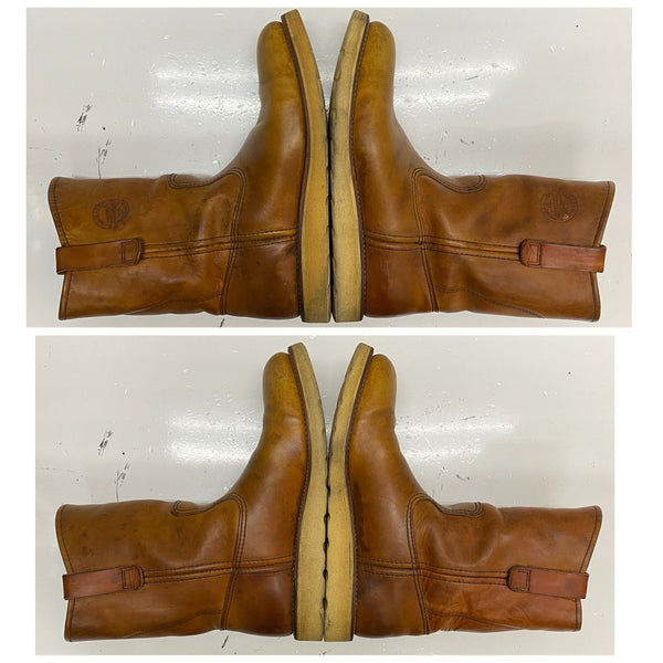 【曜日割引対象外】 レッドウィング RED WING 90's ペコスブーツ 緑犬タグ 犬刻印 97年製 7D 866 メンズ靴 ブーツ ペコスタイプ ブラウン 25cmサイズ 201-shoes1592 VB