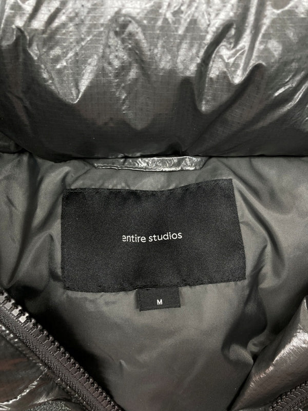 エンタイアスタジオ entire studios PFD V2 PUFFER パファー ダウン ジャケット オーバーサイズ ボックスシルエット 短丈 灰 ジャケット 無地 グレー Mサイズ 104MT-2136