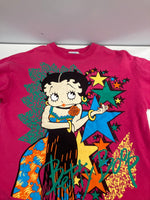 ヴィンテージ vintage 90's 90年代 US古着 Betty Boop ベティーブープ  キャラクター プリント - スウェット ピンク フリーサイズ 101MT-3659