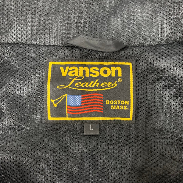 バンソン VANSON メッシュライダースジャケット VS18105S ブラック Lサイズ 201MT-4688