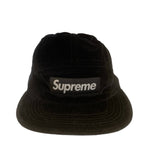 シュプリーム SUPREME 20FW 20AW Velvet Camp Cap ベルベットキャンプキャップ BLACK 帽子 メンズ帽子 キャップ ブラック 101hat-105