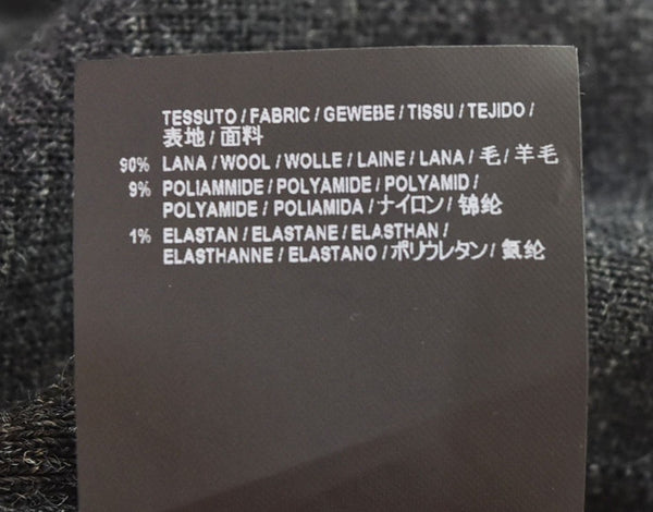 バレンシアガ BALENCIAGA 17AW Vネック チルデンニット 2017 ロゴ セーター グレー Lサイズ 103MT-2936