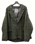 ニードルス Needles Rebuild by Needles リビルド バイ ニードルス COVERED JACKET COAT カバード ジャケット コート リメイク 緑 ジャケット チェック グリーン XLサイズ 104MT-607