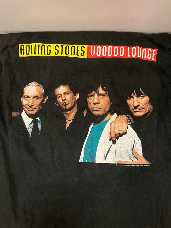 バンドTシャツ BAND-T 90s 90's The Rolling Stones Voodoo lounge volkswagen tour Tee ローリングストーンズ XL Tシャツ プリント ブラック LLサイズ 101MT-2473
