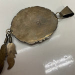 【曜日割引対象外】 【中古】インディアンジュエリー INDIAN JEWELRY NAJAVO Sterling Silver CM刻印 ターコイズ メンズジュエリー・アクセサリー ペンダントトップ シルバー 201goods-600 VB