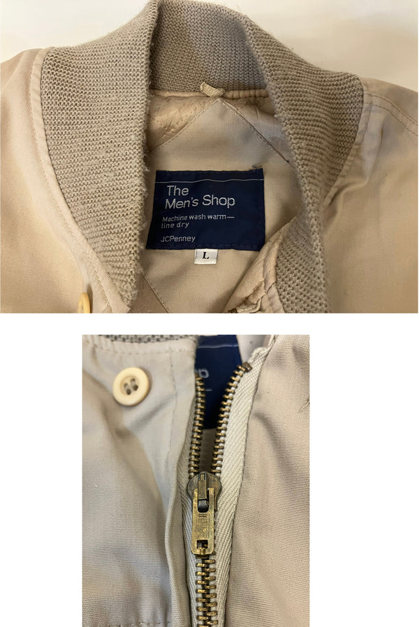 ジェイシーペニー J.C.PENNY 80's 80年代 ダービージャケット カップショルダージャケット VINTAGE ヴィンテージ ジャケット ベージュ Lサイズ 101MT-4625