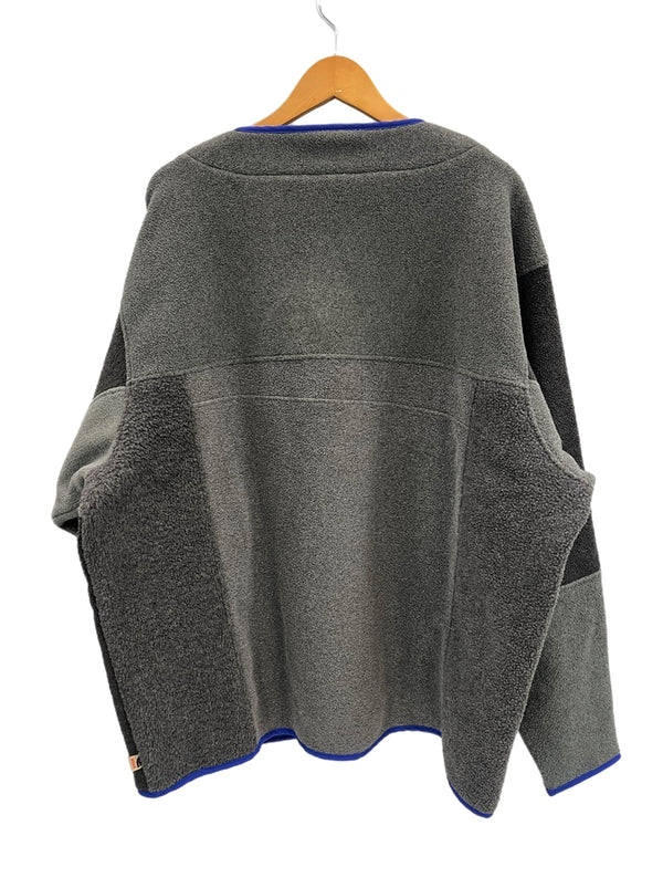 パタゴニア PATAGONIA ReCrafted Worn Wear フリースカーディガン 日本未発売 パッチワーク USA製 16000FA19 XXL カーディガン グレー 101MT-4805