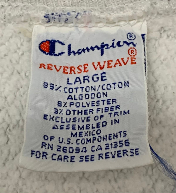 【曜日割引対象外】 チャンピオン Champion 90's メキシコ製 前期 REVERSE WEAVE ワッペン スウェット グレー Lサイズ 201MT-2992 VB