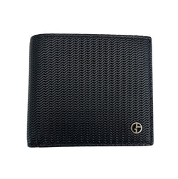 ジョルジオ アルマーニ GIORGIO ARMANI 二つ折りウォレット エンボスレザー 黒 レザーウォレット 折り財布 Y2R122 YS16E 財布・ケース メンズ財布 ブラック 101G-230