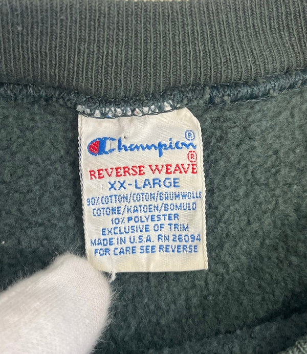 チャンピオン Champion 90s～ ヴィンテージ vintage 刺繍タグ リバースウィーブ REVERSE WEAVE US古着 USA製 アメリカ製 緑 XXL スウェット グリーン 3Lサイズ 101MT-4403