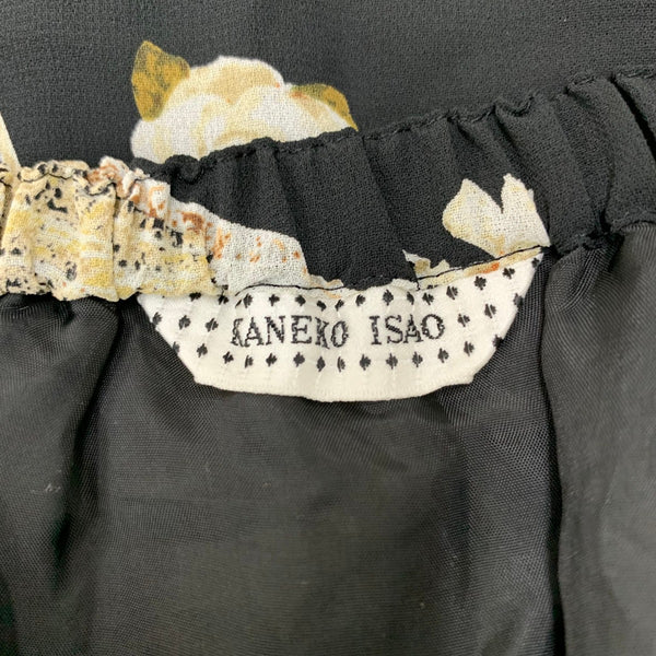 カネコイサオ kaneko isao ワンダフルワールド 扇子柄 ロングスカート スカート ブラック 201LB-103