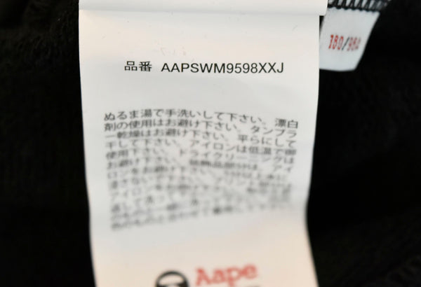 アベイシングエイプ A BATHING APE AAPE テーマクルーネックスウェット 9090 黒 AAPSWM9598XXJ スウェット ブラック Lサイズ 103MT-1701