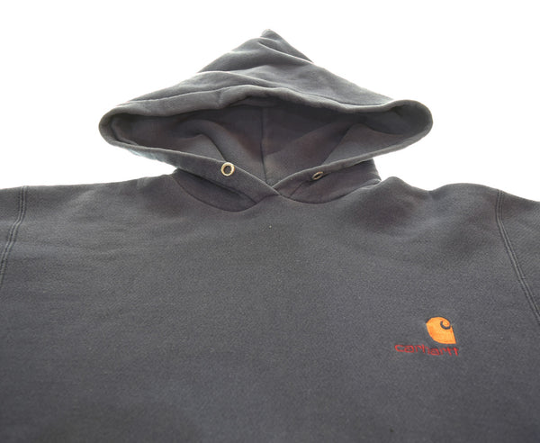 カーハート Carhartt 90s USA製 三角タグ パーカー ナス紺 フェード 雰囲気 90's Made in USA 脇ガゼット パーカ ネイビー 103MT-3416