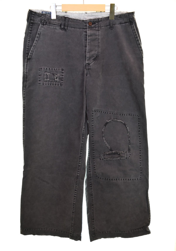 ラルフローレン RalphLauren ダメージ リペア 加工 ワークパンツ ボトムスその他 ブラック 34/32 103MB-654