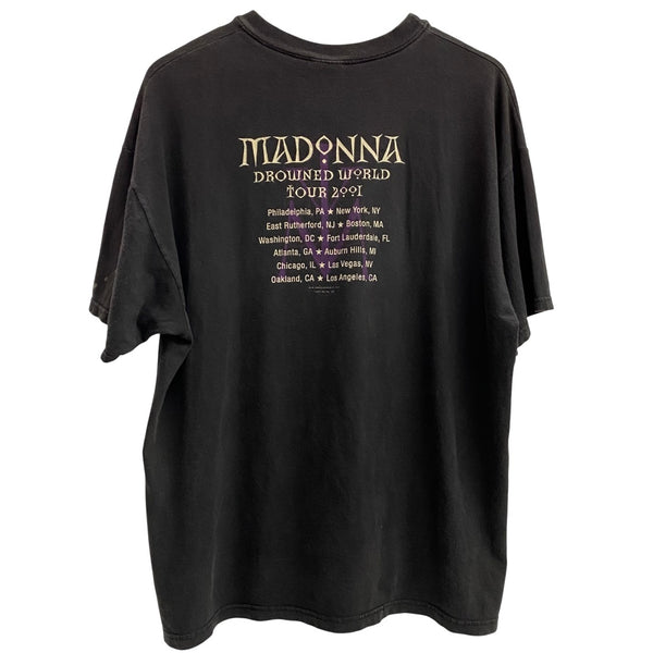 【曜日割引対象外】 ヴィンテージ vintage 00's MADONNA 2001 WORLD TOUR tee Tシャツ ブラック XLサイズ 201MT-3972 VB