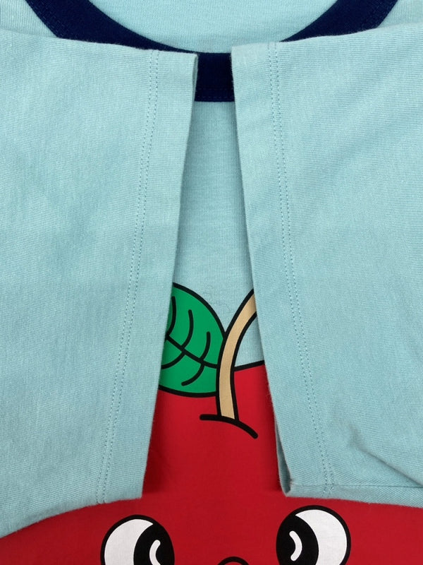 グッチ GUCCI Apple Print S/S T-Shirt アップル 半袖 Tシャツ リンゴ ジャージT 半袖 青 Tシャツ ロゴ ブルー Sサイズ 104MT-2338