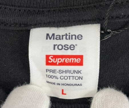 シュプリーム SUPREME Martine Rose マーティンローズ ロゴ 24AW 黒 Tシャツ ブラック Lサイズ 101MT-4184