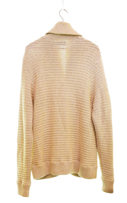 ダブルアールエル RRL 00s ショールカラーガウン コットンリネン 00's 一つ星 カーディガン ベージュ 3Lサイズ 103MT-3548