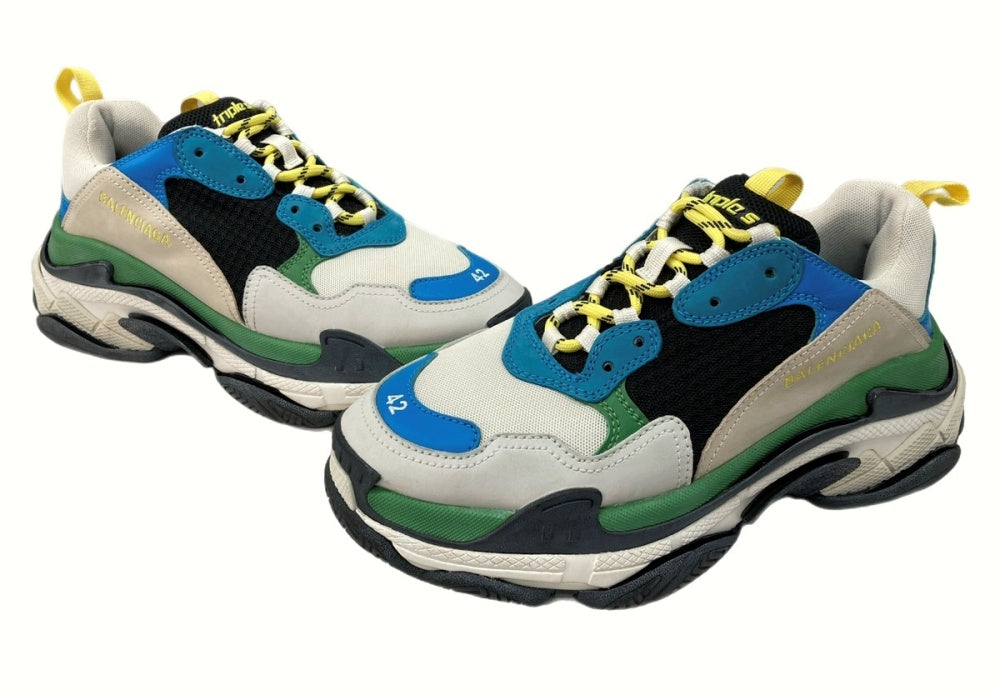 バレンシアガ BALENCIAGA Triple-S Trainers Light Grey Multi トリプル エス トレーナー トリエス ダット  シューズ 42 灰色 青 黒 533880 メンズ靴 スニーカー グレー 27.5cm 104-shoes438 | 古着通販のドンドンサガール