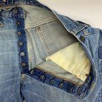 【曜日割引対象外】 リーバイス Levi's 00's 201 20's復刻 W38 USA製 バレンシア工場 555 青耳 20201-0128 デニム ブルー W38 L36サイズ 201MB-1212 VB