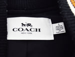 コーチ COACH 2way 切り替え レザー ダウンジャケット スタジャン 黒 ジャケット ブラック Sサイズ 103MT-1786
