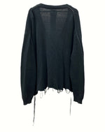 ダブレット doublet 20SS HIDDEN MESSAGE CARDIGAN メッセージ カーディガン ニット オーバーサイズ 黒 20SS21KN29 カーディガン 総柄 ブラック Lサイズ 104MT-1131