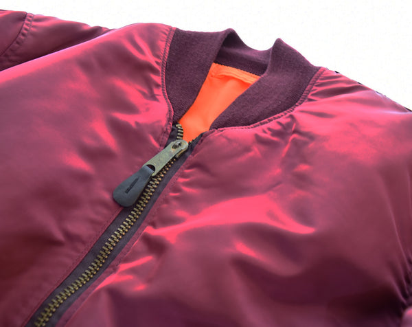 コリンス CORINTH 80's - 90's MA-1  CORINTH MFG.CO ボルドー MADE IN USA フライト ジャケット Flight Jacket  MA-1-1500 ジャケット ワインレッド Mサイズ 103MT-3447