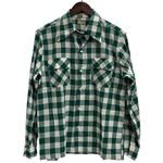 【曜日割引対象外】 ヴィンテージ vintage ~50's McGREGOR USA製 ブロックチェック オープンカラーシャツ 長袖シャツ グリーン Mサイズ 201MT-4369 VB