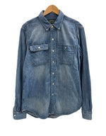 ラルフローレン RalphLauren POLO COUNTRY ポロ デニムシャツ  長袖シャツ ブルー Mサイズ 101MT-5179