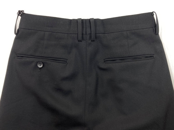 ビューティフルピープル beautiful people LOGO GABARDIN WIDE STRAIGHT PANTS ロゴ ギャバジン ワイド ストレート パンツ ジップフライ 黒 無地 1425105003 スラックス ブラック サイズ 38 104MB-254