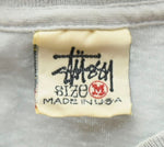 ステューシー STUSSY OLD STUSSY オールド ステューシー 90's 90年 白タグ USA アメリカ製 WORLD TOUR LOGO ワールド ツアー ロゴ GOOD COLOR  Tシャツ ロゴ ブルー Mサイズ 103MT-650