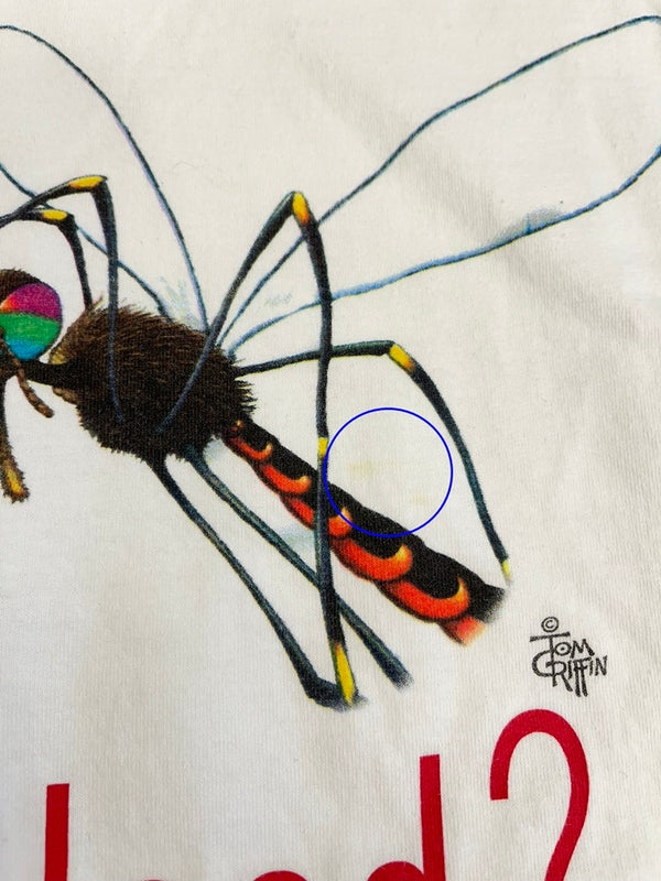 ヴィンテージ vintage 90s ©1999 Mosquito got Blood? TOM GRIFFIN アートTシャツ プリント  XL Tシャツ ホワイト LLサイズ 101MT-4675