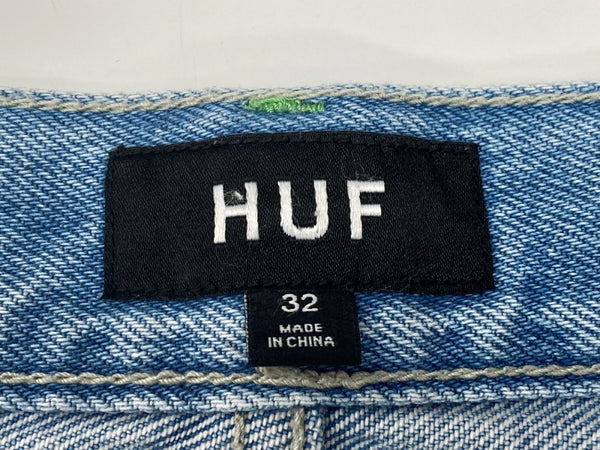 ハフ HUF LOOSIES WASHED DENIM PANT ルーズ ウォッシュ デニム パンツ 青 プリント デニム ブルー サイズ 32 104MB-324