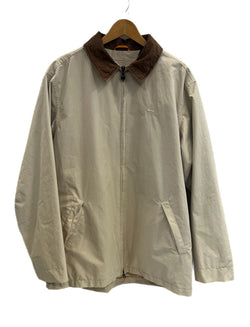 ティンバーランド Timberland MEATHERGEAR スイングトップ ロゴ刺繍 襟レザー ジャケット ベージュ Lサイズ 101MT-4637