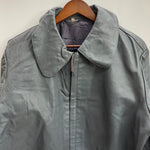 【曜日割引対象外】 ミリタリー系 MILITARY 70's GERMAN ARMY ドイツ軍 サブマリン レザー ジャケット グレー 40サイズ 201MT-3662 VB