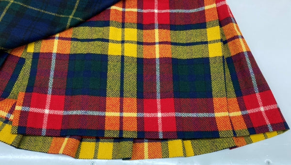 ラルフローレン RalphLauren POLO 現行タグ Plaid woolen skirt プラッド ウールン 巻きスカート ラップスカート ウール 毛 ベルト グリーン 緑 レッド 赤  黄色 SIZE0 211843300001 スカート チェック マルチカラー 104LB-38