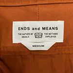 エンズアンドミーンズ ENDS and MEANS Harvest P/O Shirts 長袖シャツ オレンジ Mサイズ 201MT-4242
