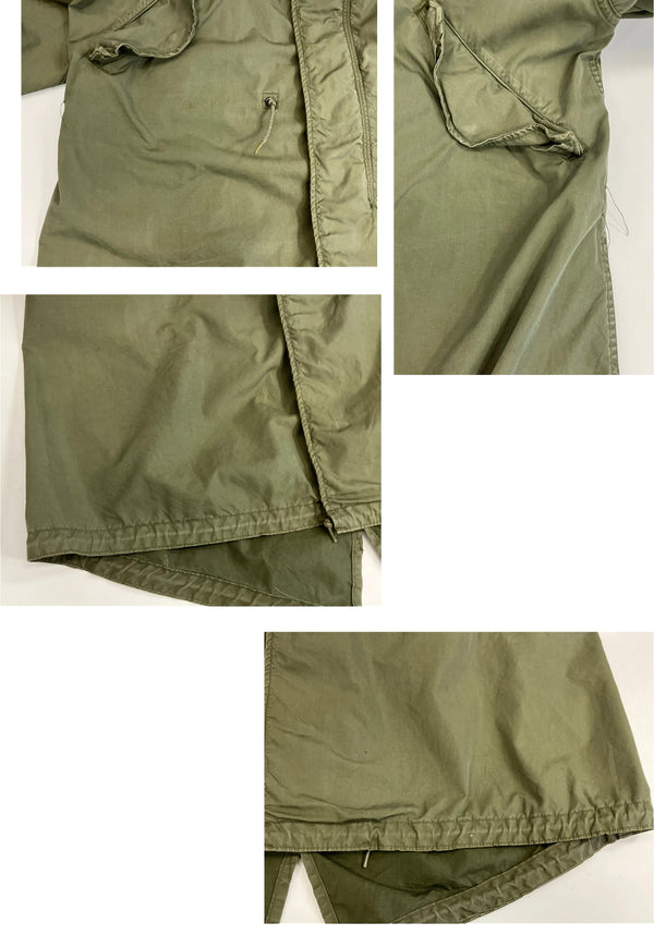 ミリタリー military 60's 60年代 US.ARMY 米軍 実物 M-51 ミリタリージャケット モッズコート フーデッドコート フィッシュテール VINTAGE ヴィンテージ SMALL コート カーキ Sサイズ 101MT-4903