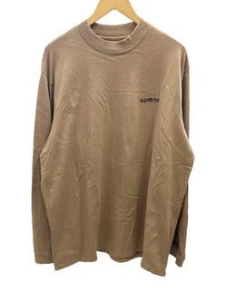 シュプリーム SUPREME Mock Neck L/S Top 22AW モックネック 長袖 ロンT ロゴ ベージュ Lサイズ 101MT-2546