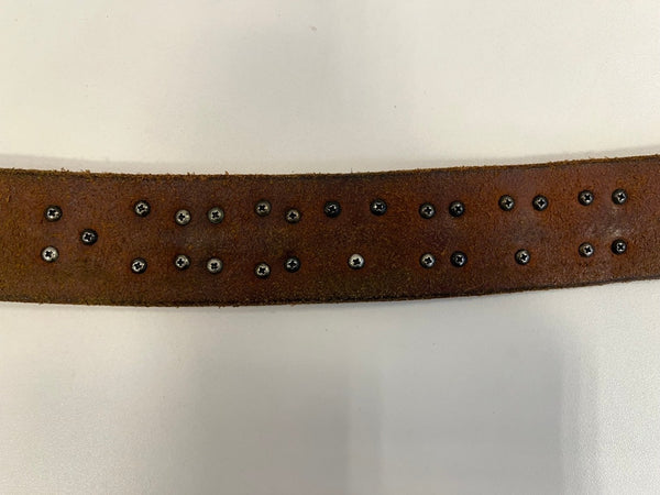 ヒステリックグラマー HYSTERIC GLAMOUR OLD STUD HANDMADE スタッズベルト ロゴ ベルト・サスペンダー メンズベルト ブラウン 101goods-169